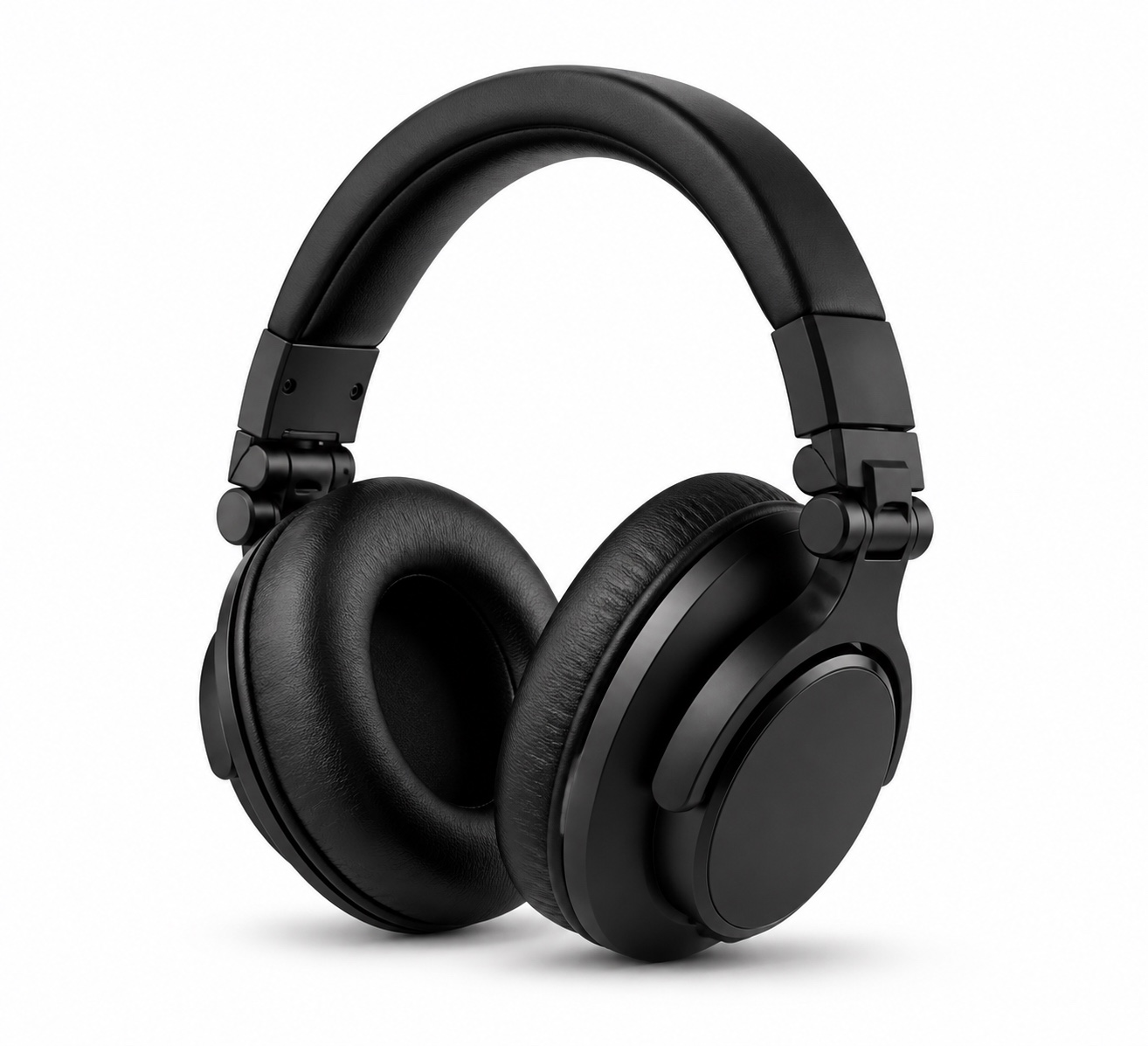 Professional matte-black DJ headphones